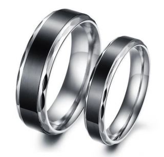 Wedding Ring Set Titanium Ring Love Promise Engagement Bands Matching 