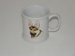 German Shepherd Coffee Cup Puppy Dog Drink Mug White with Dog picture