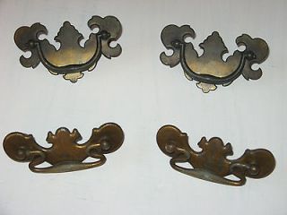   American  Colonial  / Chippendale Style Brass? Drawer Handles Pulls