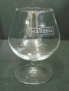 MARTELL COGNAC STEMMED BRANDY GLASS PUB HOME BAR USED