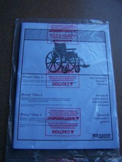 Breezy Ultra 4 Wheelchair User Manual (New)
