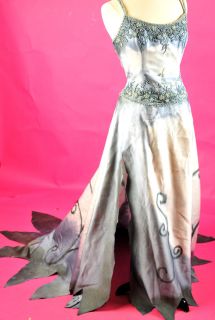   Tim Burton Corpse Bride Wedding Zombie Dress gown Costume Halloween L