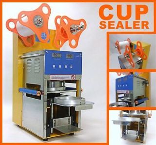 Commercial Sealing Machine Cup Sealer Boba Bubble Tea with LCD Display 