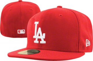 New Era 5950 Los Angeles Dodgers   LA   WHITE on RED   MLB Baseball 