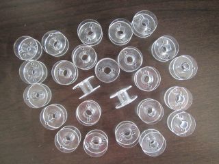 25 Clear Sewing Machine Bobbins, BROTHER,TOYOTA​, JANOME