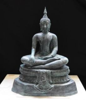 Large Bronze Buddha Statue Buddhism Burmese Buddhist Religious Art