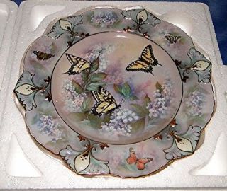   Lius Jewels of the Garden GRACEFUL ELEGANCE Butterfly Bradford Plate