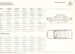 1979 Mercedes Benz Specifications Brochure   240 300 300CD 6.9 450SLC 