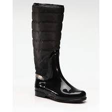 Burberry Patent Black Leather & Nylon Ski Vernon Boots US Size 6 EU 36 