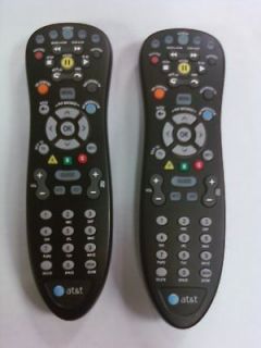 AT&T U verse (2) Cable Black Remote Controls, replaces silver ones too 