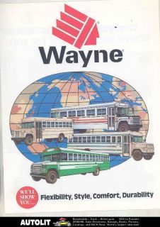 1984 International Chevrolet Ford Wayne Shuttle Bus Mailer Brochure