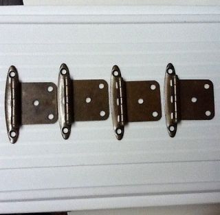 50 Cabinet Hinges With Screws Antique Brass Coated Finish
