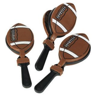 Lot of 12 Football Clappers Party Favors Game Noisemaker Clacker