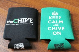   The Chive KCCO Logo Green Black Beer Soda Coke Drink Koozie Holder