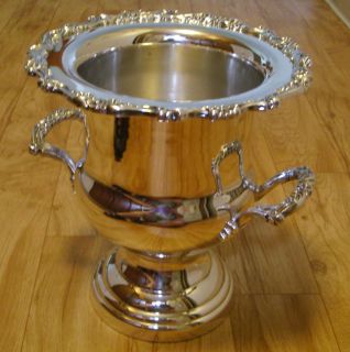 Beautiful Silver Plated Champagne Bucket. FAST FREE Same Day Shipping