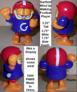 Garfield Collectible Wind Up Football Player with Football & Helmet