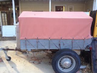 Small Old 1920S 30S Camp Cargo Trailer Ford Model A