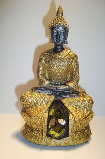   Small Golden Mirrored Sitting Thai Buddha. Statue~Figure~uk seller~ E