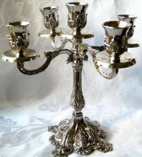 New Silver Plated 5 arms Candelabra 10/9 inch