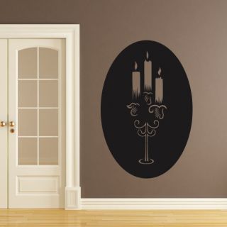Candles Oval Frame Wall Art Sticker Transfers