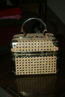 Simon New York By Mister Ernest Rattan Vintage Handbag Made In Italy
