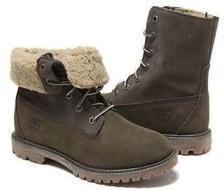 Authentic Timberland Fleece Lined Womens Boots Sz 5.5   11 #3827R Dark 