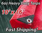 10 X 16 RED TARP REPLACEMENT CANOPY COVER TARP 10x16 BOAT COVER
