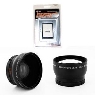   Telephoto Lens Kit with Screen Protector for Nikon D5000 AF 35mm f/1.8