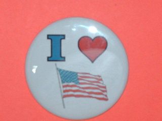 button magnet mirror key chain I LOVE USA FLAG