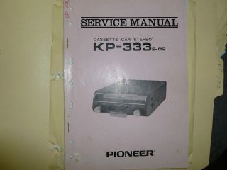 PIONEER Car Stereo Cassette Player KP 343  Original paper SERVICE 