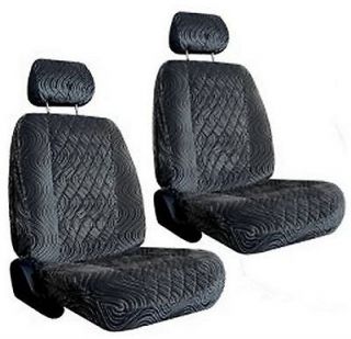   Grey Diamond Swirl Low Back Bucket Car Truck SUV Seat Covers #4