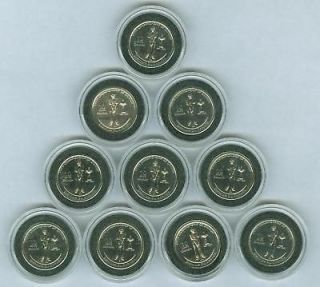 10¢ RCM Canadian Golf Coin Lot of 10 Book Value $200.00