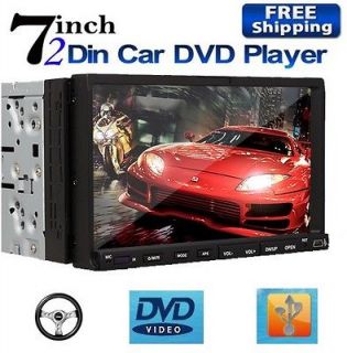   DIN In Deck Car Stereo DVD CD Player 7 touchscreen Radio Speaker USB