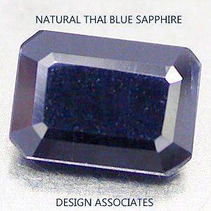 NATURAL THAI BLUE SAPPHIRE 7X5 MM EMERALD CUT VS 10 PAC
