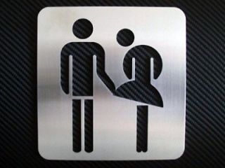 Toilet Symbol Door Sign Restroom Unisex Bathroom Funny Business Men 
