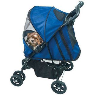 PetGear Happy Trails Stroller Pet Dog Cat Jogging Wheel Blue Steel 