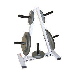 CAP Barbell Standard Plate Rack, Black and White Work Out Weights 