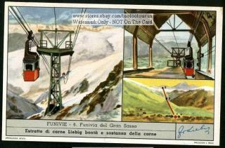 Cable Cars   Gran Sasso Italy Skiing c50 Y/O Card
