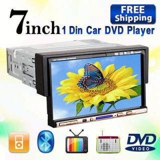   In Dash 7 Touch Screen Car Stereo Radio CD DVD Player BT Ipod  TV
