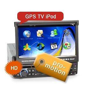 Din Car DVD 7 HD Touch Motorized in dash Monitor TV Bluetooth GPS 