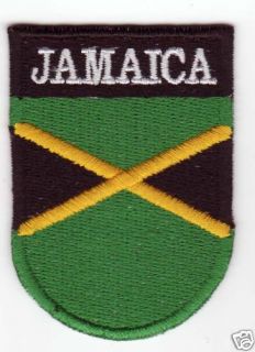 JAMAICA Country Flag Patch Shield Style Jamaican