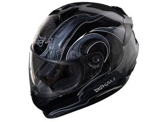 Kali Naza Carbon  Horns Graphic Street/ Motorcycle Helmet