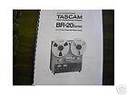 TASCAM BR 20, OWNERS/MAINTEN​ANCE/SERVICE MANUAL SET