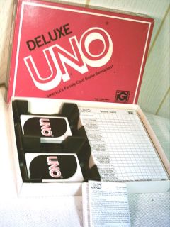 Vintage 1978 Deluxe Edition UNO Card Game 100% Complete Rules Tray 