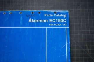 VOLVO AKERMAN EC150C EXCAVATOR Parts Manual book catalog list spare 
