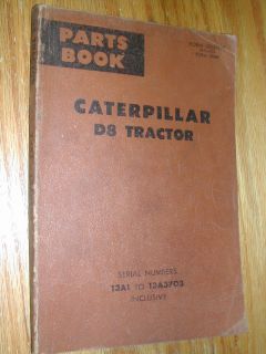 CAT Caterpillar D8 PARTS MANUAL BOOK CATALOG TRACTOR DOZER BULLDOZER 