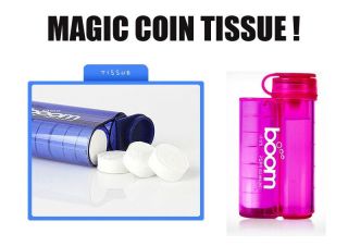 Compressed Tissue Coin Magic Tissue 50PCS Dispenser Wet Tissue Natural 