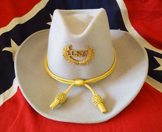   CIVIL WAR COWBOY WESTERN STYLE CONFEDERATE SLOUCH HAT , XLARGE SIZE