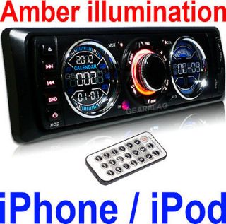   Dash SD USB  iPhone Aux Car Stereo Radio Player Amber Light 892RED