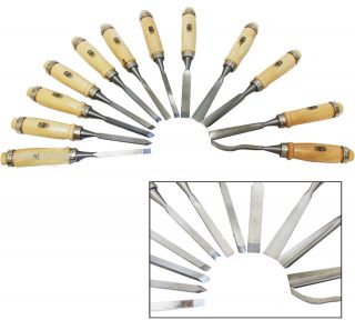 12pc 8 Wood Clay Wax Carving Chisel Set Kit For Small Carving 